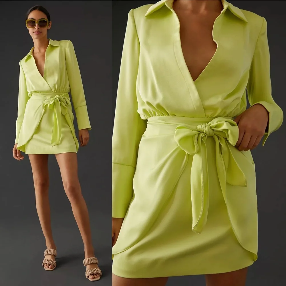 NWT Anthropologie MISHA Tie-Front Mini Blazer Dress - Picture 2 of 16